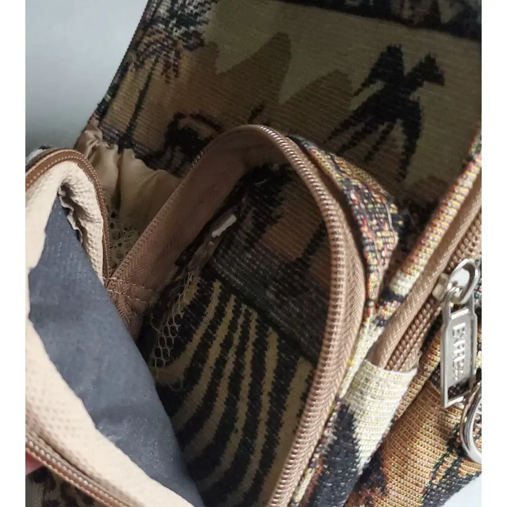 Vintage Express Pioneer Unisex Safari Africa Tapestry Bag Tropical 90s Artsy